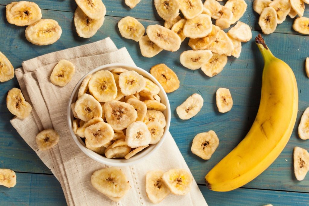 Snack mit Bananenchips