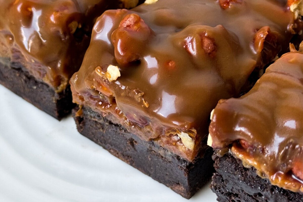 Brownies, Nüsse, Karamell 