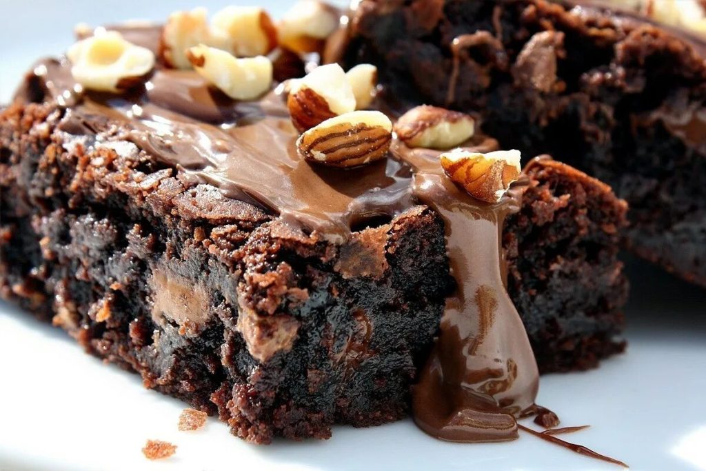 Brownies, Nüsse, Karamell