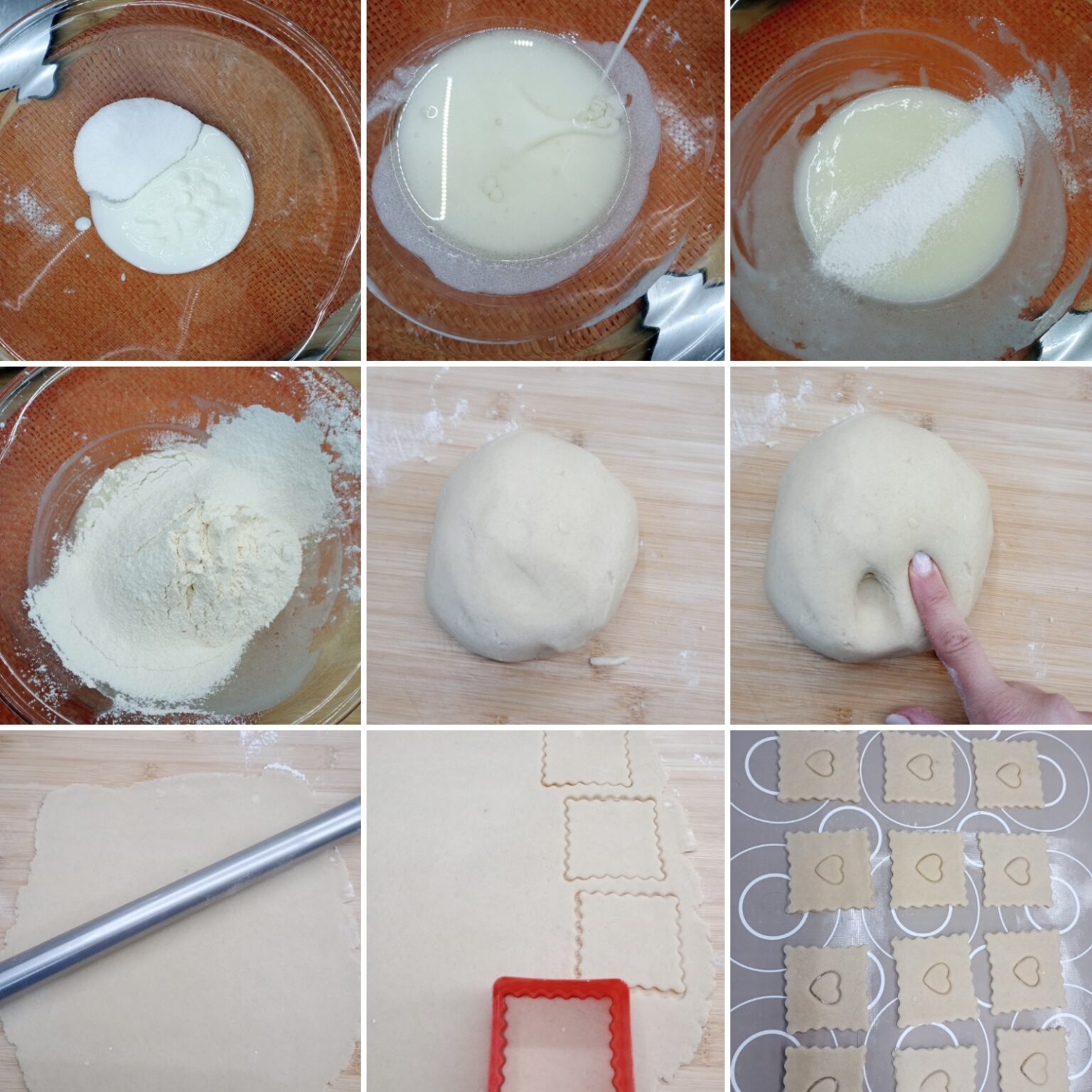 Kekse aus Joghurt-Mürbeteig ohne Eier