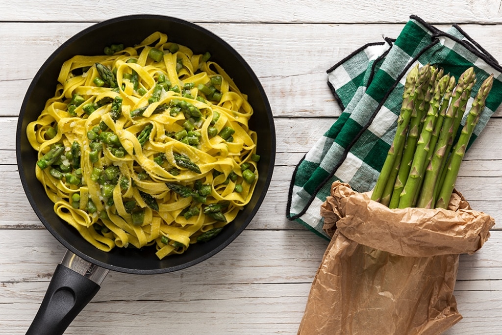 Rezept für Spaghetti mit Spargel