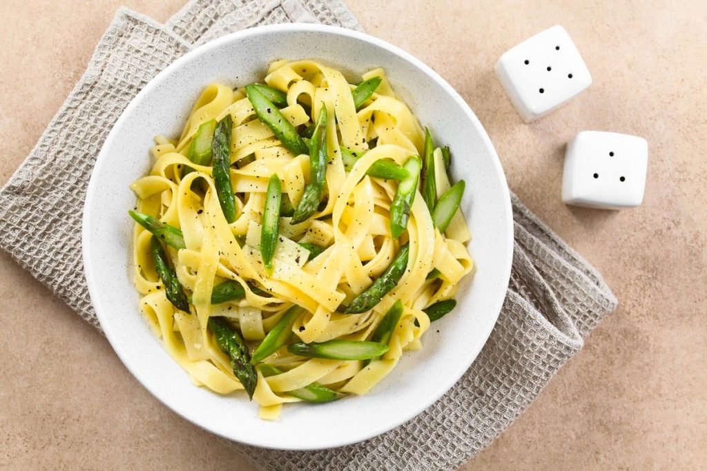 Rezept für Spaghetti mit Spargel