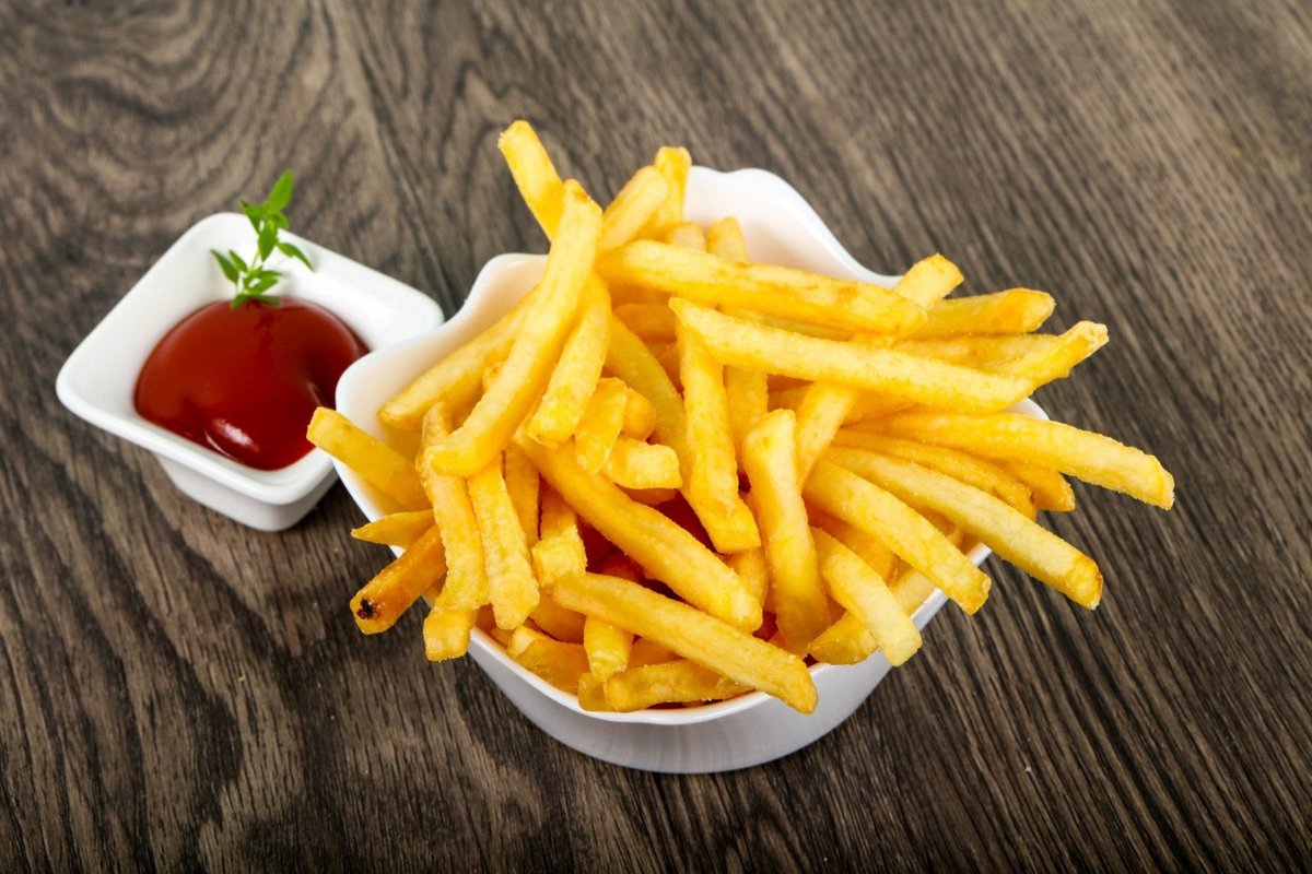 Geben Sie vor dem Braten etwas davon ins Öl. Die Pommes frites werden goldbraun und knusprig wie nie zuvor.
