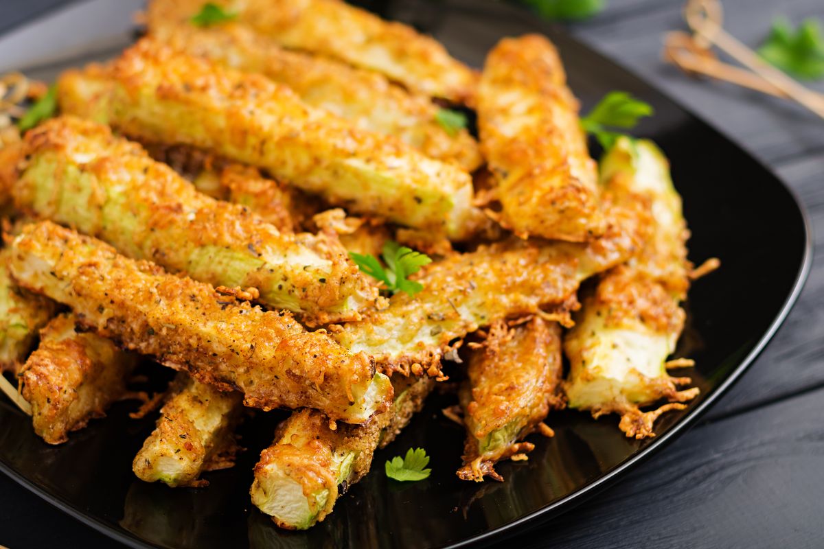 Rezept für gebackene Zucchinisticks, ohne Mehl und ohne Frittieren