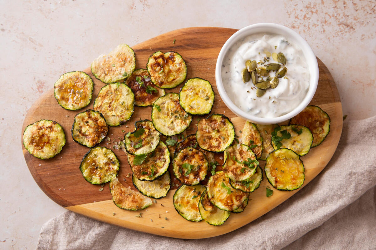 Rezept für Zucchini-Chips, einfach und schnell
