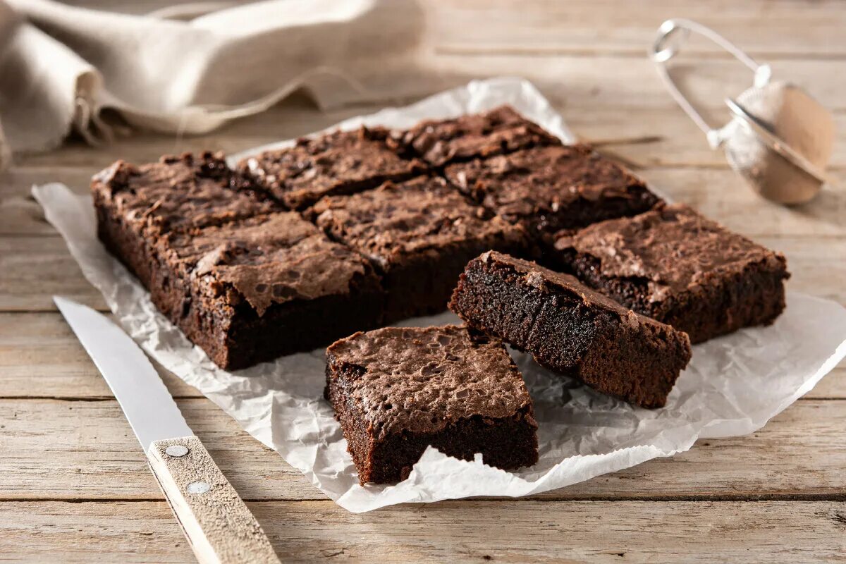 Brownies aus schwarzen Bohnen