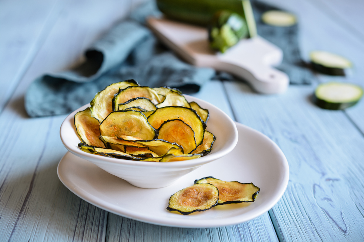Rezept für Zucchini-Chips, einfach und schnell