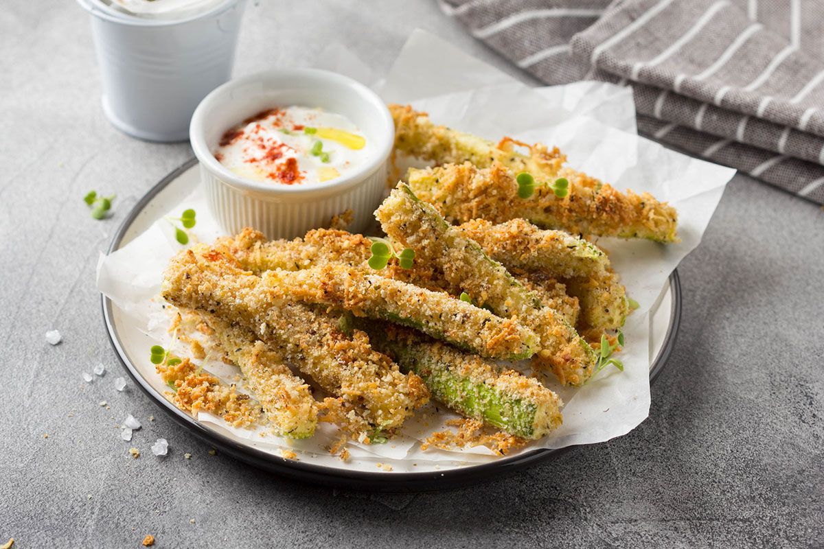 Rezept für gebackene Zucchinisticks, ohne Mehl und ohne Frittieren